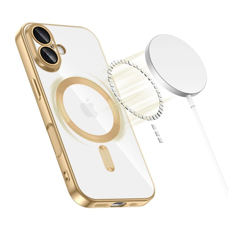 Tech-Protect MagFlex MagSafe dėklas, skirtas Apple iPhone 17, blizgus auksinis