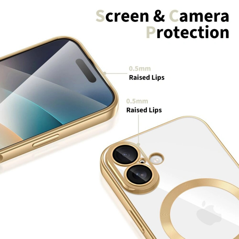 Tech-Protect MagFlex MagSafe dėklas, skirtas Apple iPhone 17, blizgus auksinis