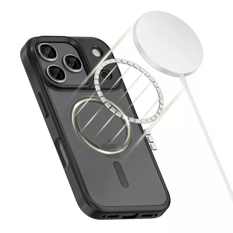 Tech-Protect Magmat MagSafe dėklas, skirtas Apple iPhone 17 Pro Max, matinė juoda