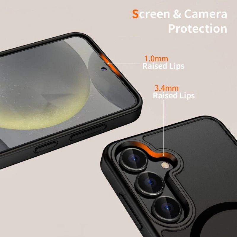 Tech-Protect Magmat MagSafe dėklas skirtas Samsung Galaxy S25, matinė juoda