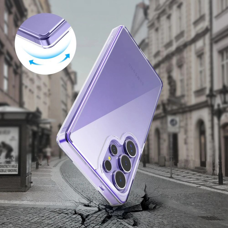 Tech-Protect Flexair Hybrid dėklas skirtas Samsung Galaxy S25 Ultra, permatomas