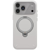 UNIQ Elix dėklas, skirtas Apple iPhone 18 Pro Max / 17 Pro Max, 360° besisukantis atrama, šviesiai pilkas