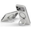 UNIQ Elix dėklas, skirtas Apple iPhone 18 Pro Max / 17 Pro Max, 360° besisukantis atrama, šviesiai pilkas