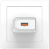 USAMS CC326 T69 USB-A sieninis įkroviklis, 10,5 W, 2,1 A, baltas