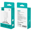 USAMS CC326 T69 USB-A sieninis įkroviklis, 10,5 W, 2,1 A, baltas