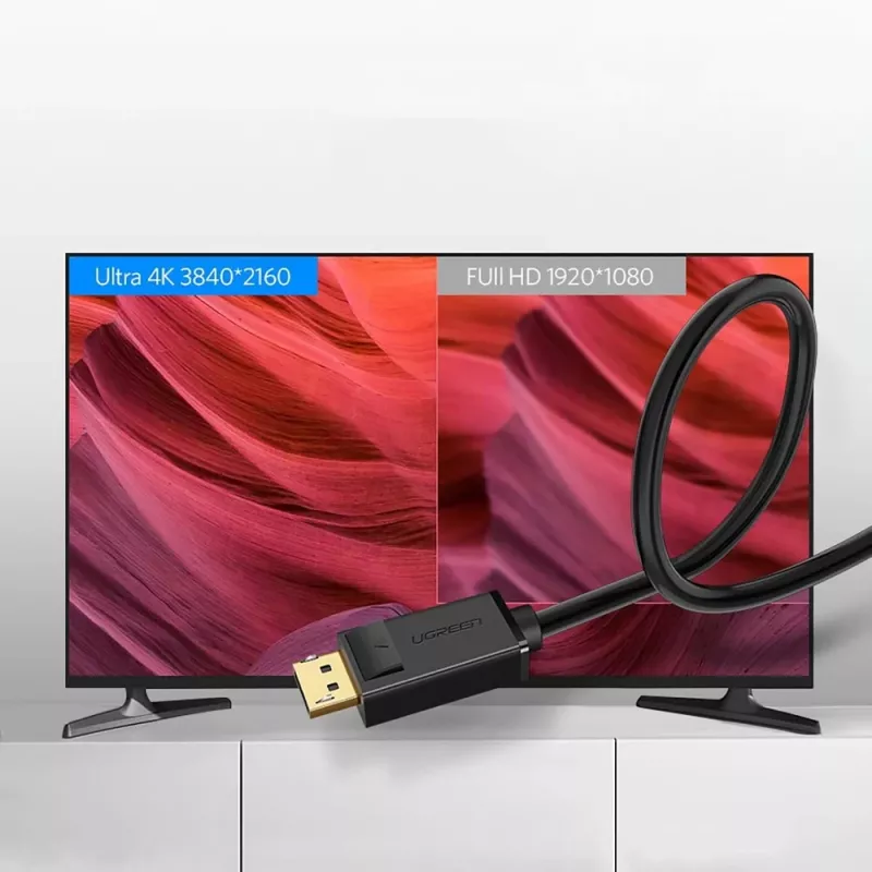 iLike Ugreen DP102 (10212) DisplayPort 1.2 – DisplayPort 1.2 kabelis, 4K, 3 m, juodas
