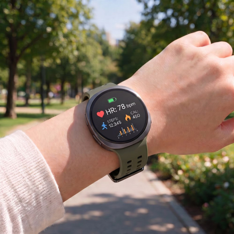 Tech-Protect silikoninis Air dirželis skirtas Samsung Galaxy Watch 8 / 9 / Classic 40 / 44 / 46 mm, Olive Green