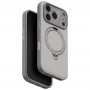 UNIQ Elix dėklas, skirtas Apple iPhone 18 Pro / 17 Pro, 360° pasukamas atrama, šviesiai pilkas