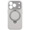 UNIQ Elix dėklas, skirtas Apple iPhone 18 Pro / 17 Pro, 360° pasukamas atrama, šviesiai pilkas