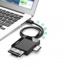 Ugreen CR125 USB 3.0 kortelių skaitytuvas, SD / microSD / CF / MS, juodas