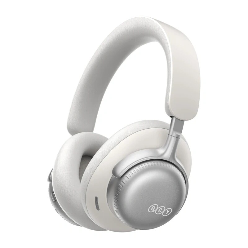 QCY H6 Ultra belaidės antausinės ausinės, adaptyvusis ANC, Bluetooth 6.0, baltos