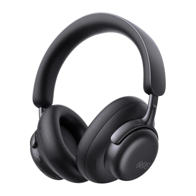QCY H6 Ultra belaidės ausinės su ausų apkaba, adaptyvusis ANC, Bluetooth 6.0, juodos