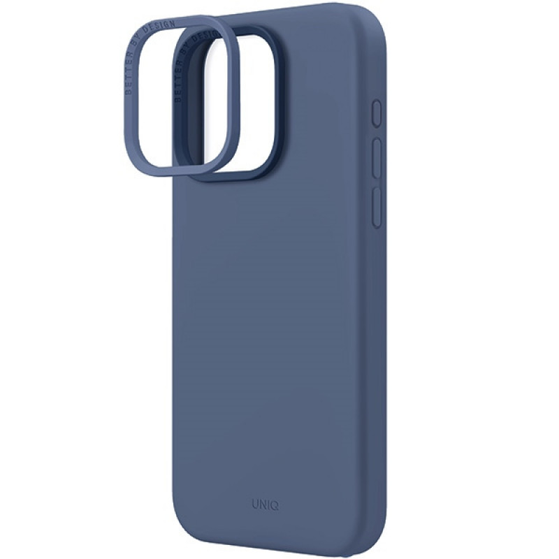 UNIQ Lino Hue dėklas, skirtas Apple iPhone 15 Pro Max, MagClick Charging, tamsiai mėlynas