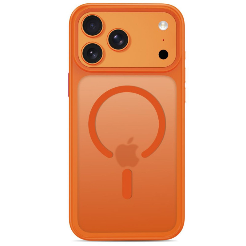 Tech-Protect Magmat MagSafe CC dėklas, skirtas Apple iPhone 17 Pro / 18 Pro, matinės Cosmic Orange spalvos