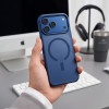 Tech-Protect Magmat MagSafe CC dėklas, skirtas Apple iPhone 17 Pro / 18 Pro, matinės tamsiai mėlynos spalvos