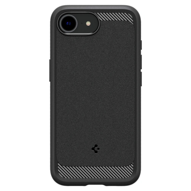 Spigen Rugged Armor Mag MagSafe dėklas, skirtas Apple iPhone 17e / 16e, matinė juoda