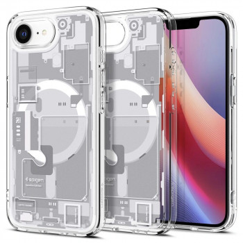 Spigen Ultra Hybrid Mag MagSafe dėklas, skirtas Apple iPhone 17e / 16e, Zero One, baltas