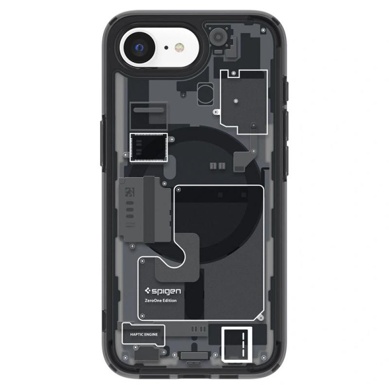 Spigen Spigen Ultra Hybrid Mag MagSafe dėklas, skirtas Apple iPhone 17e / 16e, Zero One Black