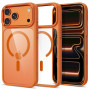 Tech-Protect Magmat MagSafe CC dėklas, skirtas Apple iPhone 17 Pro Max / 18 Pro Max, Cosmic Orange / permatomas