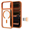 Tech-Protect Magmat MagSafe CC dėklas, skirtas Apple iPhone 17 Pro Max / 18 Pro Max, Cosmic Orange / permatomas