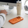 Tech-Protect Magmat MagSafe CC dėklas, skirtas Apple iPhone 17 Pro Max / 18 Pro Max, Cosmic Orange / permatomas