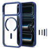Tech-Protect Magmat MagSafe CC dėklas, skirtas Apple iPhone 17 Pro / 18 Pro, Deep Blue / permatomas