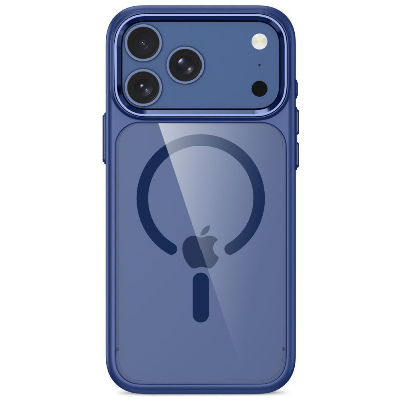 Tech-Protect Magmat MagSafe CC dėklas, skirtas Apple iPhone 17 Pro / 18 Pro, Deep Blue / permatomas