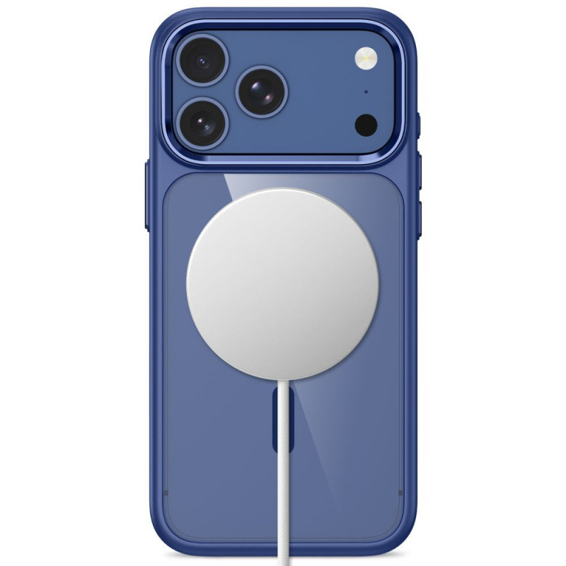 Tech-Protect Magmat MagSafe CC dėklas, skirtas Apple iPhone 17 Pro / 18 Pro, Deep Blue / permatomas