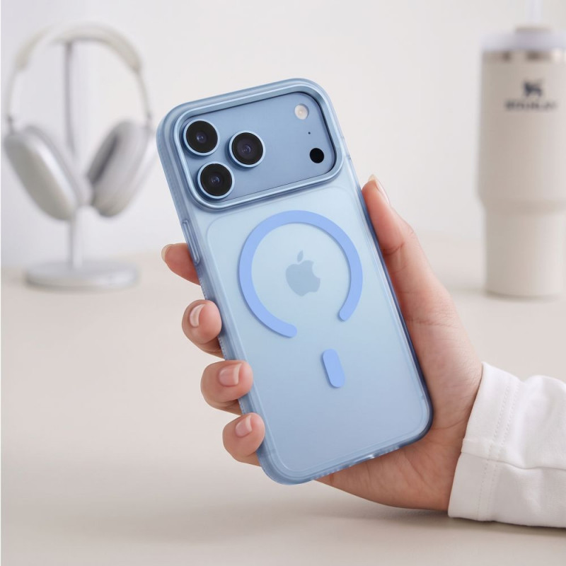 Tech-Protect MagZero MagSafe dėklas, skirtas Apple iPhone 17 Pro Max / 18 Pro Max, matinė šviesiai mėlyna