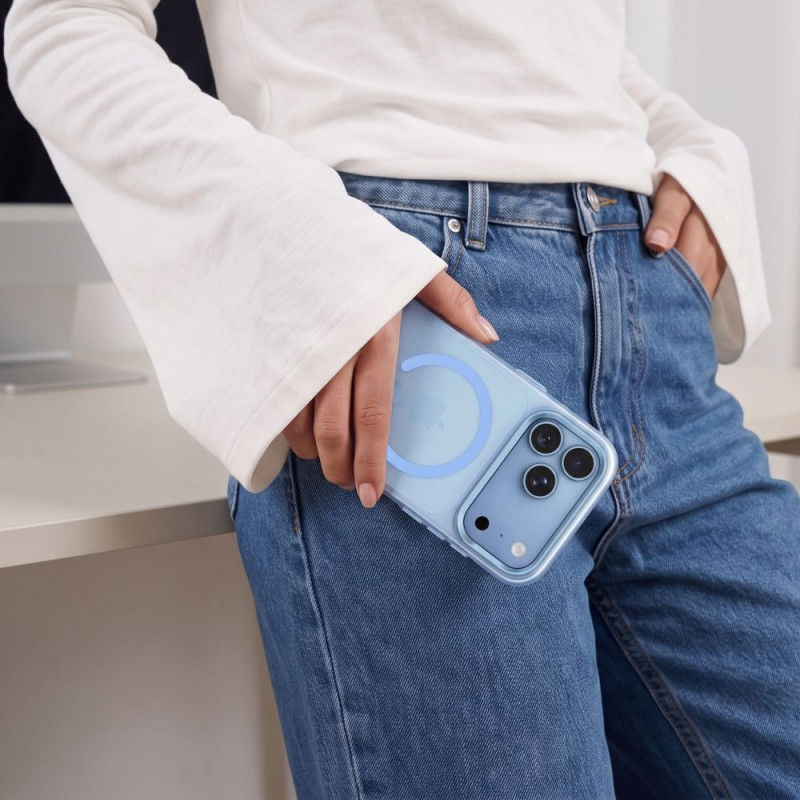 Tech-Protect MagZero MagSafe dėklas, skirtas Apple iPhone 17 Pro Max / 18 Pro Max, matinė šviesiai mėlyna