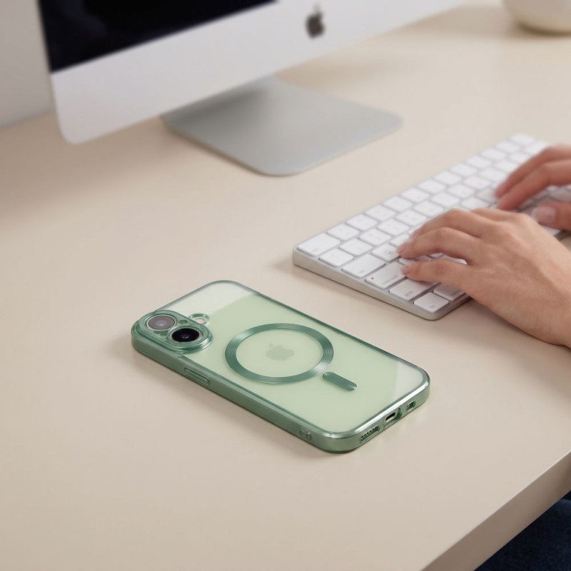 Tech-Protect MagFlex MagSafe dėklas, skirtas Apple iPhone 17, Matte Sage