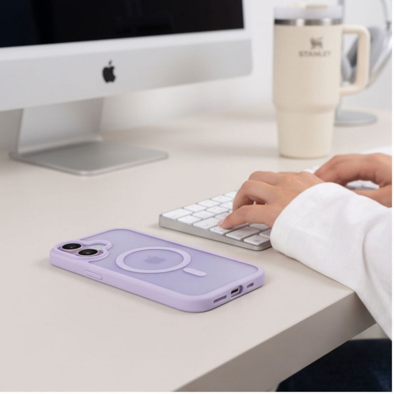 Tech-Protect BasicMag MagSafe dėklas, skirtas Apple iPhone 17, matinis levandų