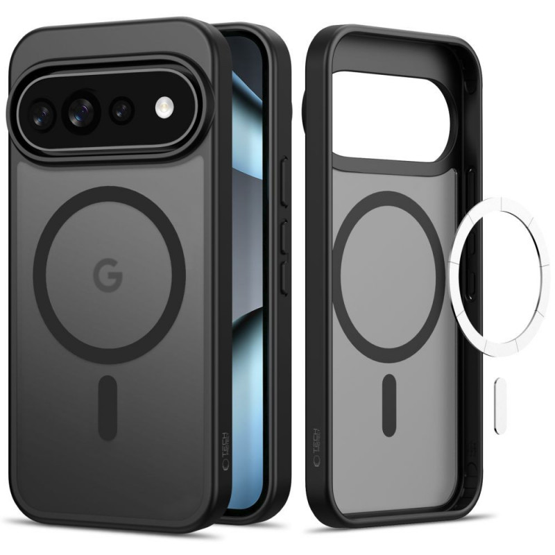 Tech-Protect Magmat MagSafe dėklas, skirtas Google Pixel 9 / 9 Pro / 10 / 10 Pro / 11 / 11 Pro, matinė juoda