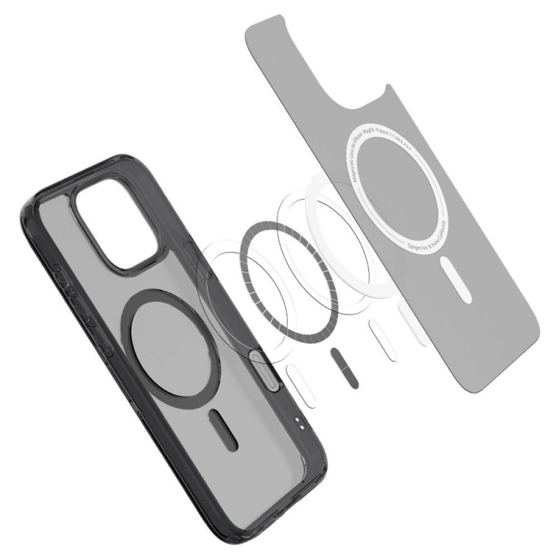 Spigen Ultra Hybrid T Mag MagSafe dėklas, skirtas Apple iPhone 16 Pro, Frost Black