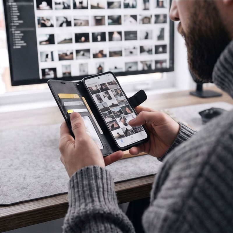 Tech-Protect piniginė-dėklas skirtas Google Pixel 11 / 11 Pro, matinė juoda