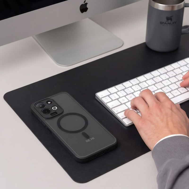 Tech-Protect Magmat MagSafe dėklas, skirtas Xiaomi Redmi 17 4G / 5G, matinė juoda