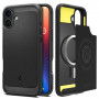 Spigen Rugged Armor Mag MagSafe dėklas, skirtas Apple iPhone 16, matinė juoda