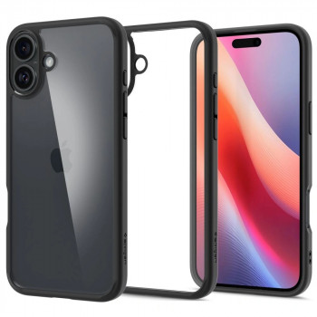 Spigen Ultra Hybrid hibridinis dėklas, skirtas Apple iPhone 16, matinė juoda