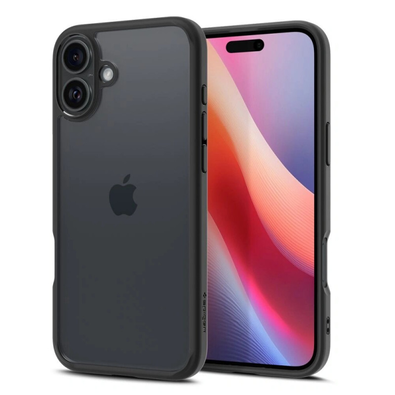 Spigen Ultra Hybrid hibridinis dėklas, skirtas Apple iPhone 16, matinė juoda