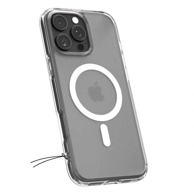 Spigen Ultra Hybrid Mag MagSafe dėklas, skirtas Apple iPhone 16 Pro, permatomas (Frost Clear)