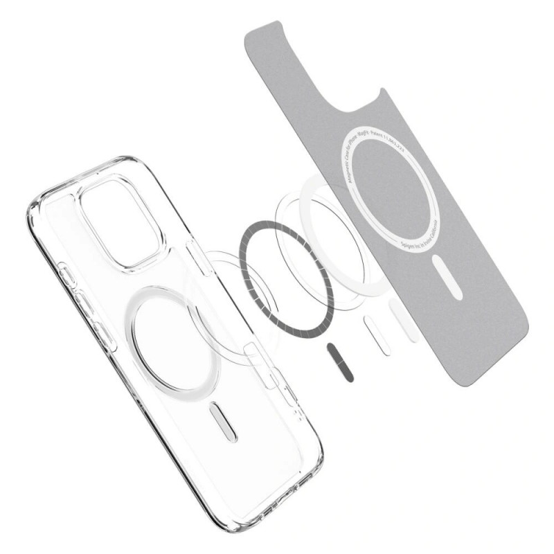 Spigen Ultra Hybrid Mag MagSafe dėklas, skirtas Apple iPhone 16 Pro, permatomas (Frost Clear)