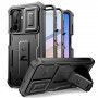 Tech-Protect Kevlar Cam+ 2 rinkinio tvirtas dėklas, skirtas Samsung Galaxy A17 / A18 4G / 5G, juodas