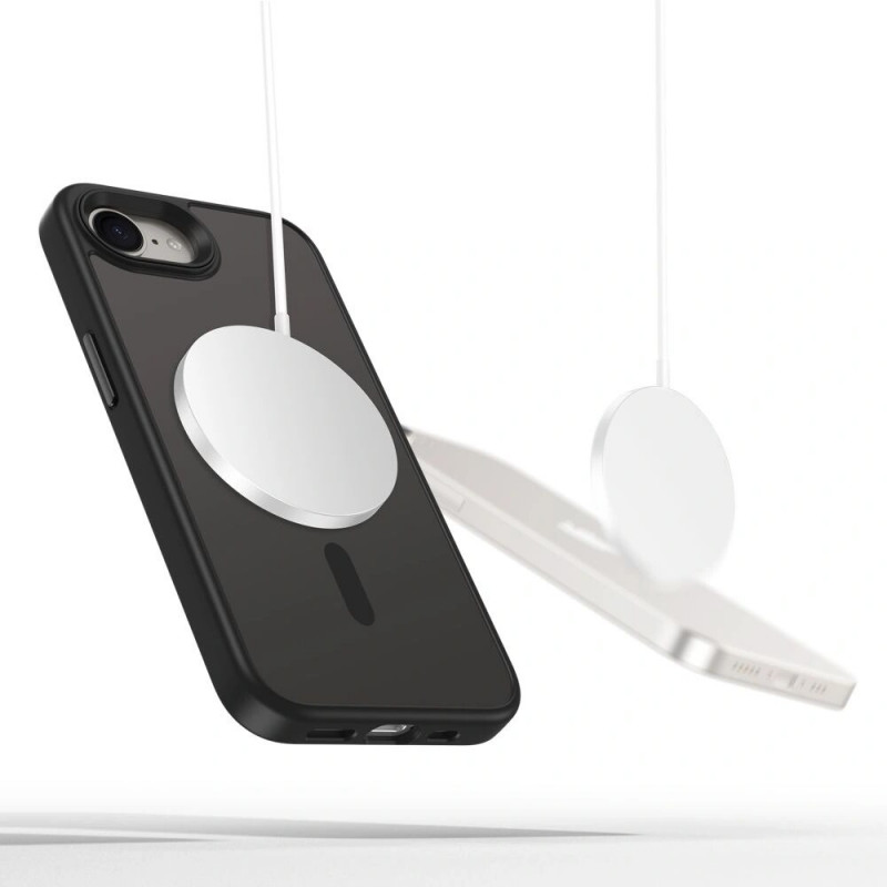 Tech-Protect Magmat MagSafe dėklas, skirtas Apple iPhone 17e / 16e, matinė juoda