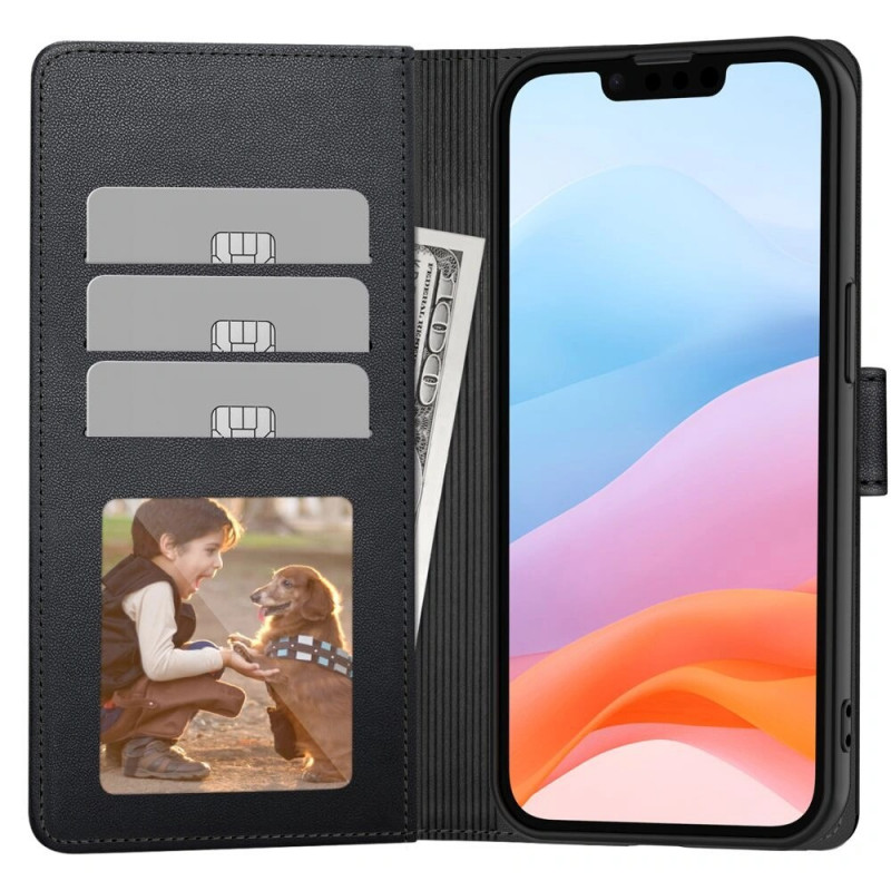 Tech-Protect piniginės tipo dėklas, skirtas Apple iPhone 17e / 16e, matinė juoda
