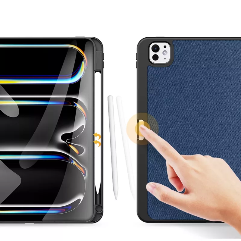 Dux Ducis Domo dėklas su atvartu ir Smart Sleep funkcija, skirtas Xiaomi Pad 6 / 6 Pro, mėlynas