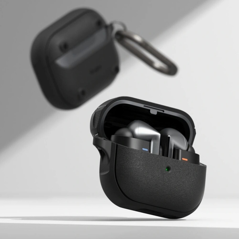 Ringke Onyx Magnetic MagSafe dėklas, skirtas Samsung Galaxy Buds 3 / 3 Pro, juodas