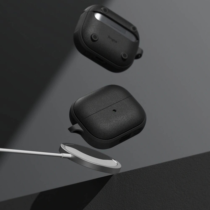 Ringke Onyx Magnetic MagSafe dėklas, skirtas Samsung Galaxy Buds 3 / 3 Pro, juodas