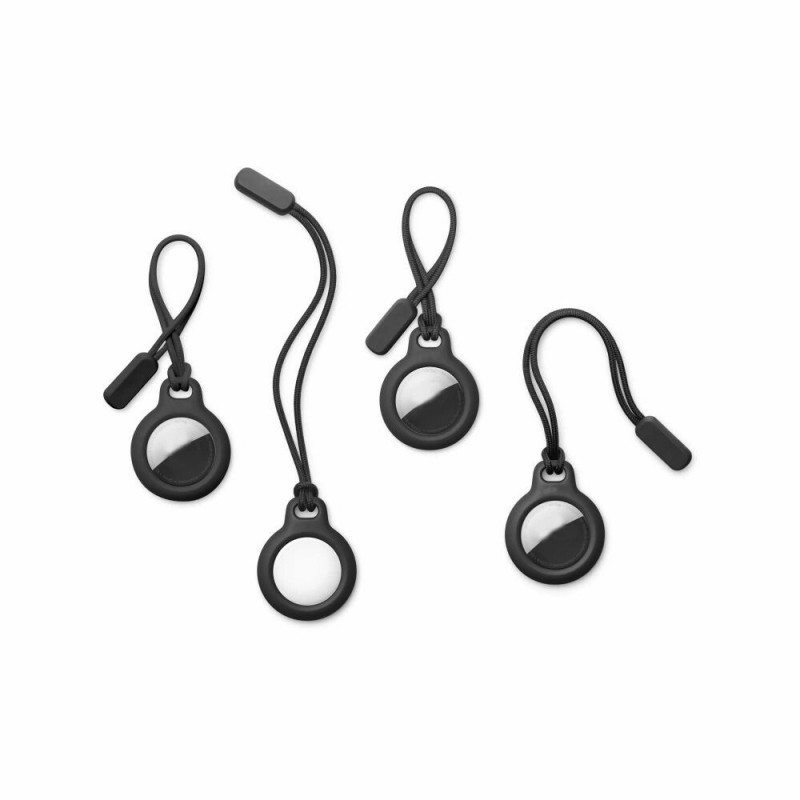 Tech-Protect Rough Chain raktų pakabuko dėklas Apple AirTag, juodas (2 vnt.)