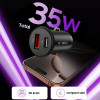Tech-Protect CC02 2 prievadų automobilinis įkroviklis USB-A / USB-C, PD 35W / QC 3.0, juodas (THP4079)