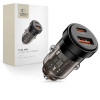 Tech-Protect CC03 2 prievadų automobilinis įkroviklis USB-A / USB-C, PD 30W / QC 3.0, juodas